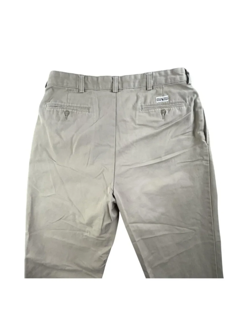 Polo Ralph Lauren Pants Mens 34x30 Beige Classic Fit Pleated Polo Chino Preppy